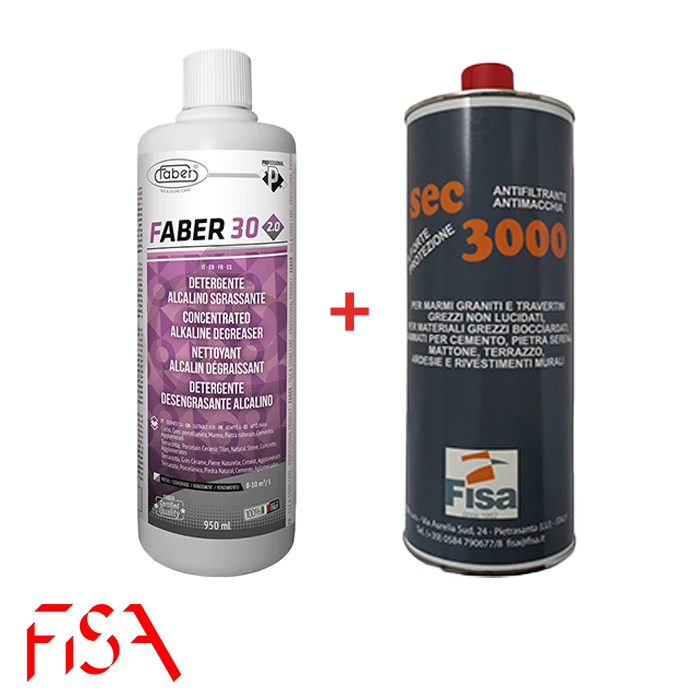 LAVAGGIO BASE + PROTEZIONE BASE marmo-travertino